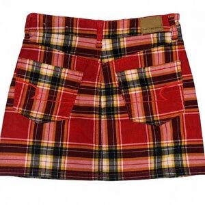 American Eagle Outfitters Red and Yellow Plaid Mini Skirt